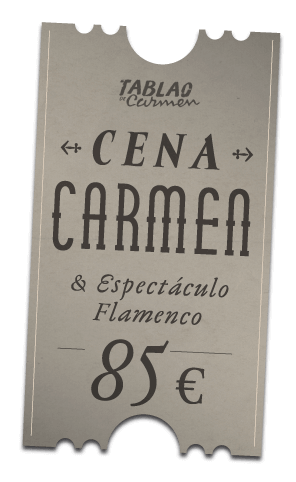 Ticket del espectáculo - Menú Carmen