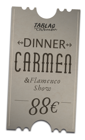 Ticket del espectáculo - Menú Carmen