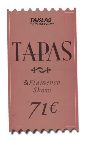 Ticket del espectáculo - Menú Tapas