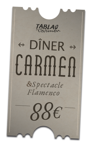 Ticket del espectáculo - Menú Carmen