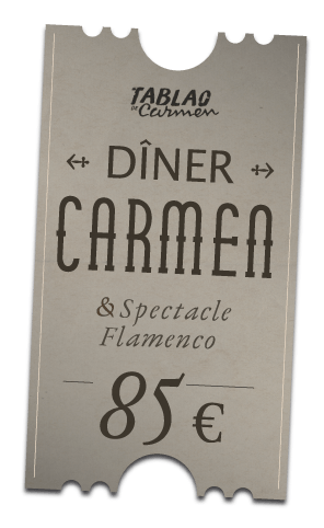 Dîner Flamenco Carmen est composé des plats les plus élaborés de la cuisine espagnole.